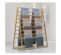 Estante de exhibición de bufandas de pie, estante de doble cara con barra desmontable para ahorrar espacio, organizar bufandas y toallas