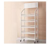 Estante de exhibición de caramelos de metal con ruedas, 15 ganchos, soporte para exhibición de aperitivos en los mercados agrícolas