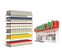 Estante de exhibición de cigarrillos | Vitrina acrílica duradera para supermercados | Estuche transparente para cajas de cerillas | Solución de almacenamiento minorista de 67,5 x 15,2 x 24,5 cm |