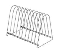 Estante de exhibición de discos, organizador de discos,Soporte de almacenamiento de de metal - Porta registros de escritorio multiusos, clasificador de libros de archivos triangular vertical pa