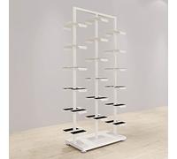 Estante de exhibición de doble cara para uso comercial y doméstico, organizador versátil para libros de mercancías y decoración del hogar, soporte de estante que ahorra espacio