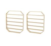 Estante de exhibición de esmalte de uñas de metal de 6 niveles, organizador de perfume para salón de belleza, juego de soporte de esmalte de uñas, acabado dorado, perfecto para salones de belleza y