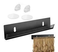 Estante de exhibición de extensiones de cabello - de pared para de cabello - Estante de metal para lavar, teñir y secar extensiones de trama, con clip y con cinta adhesiva