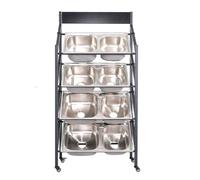 Estante de exhibición de fregadero de cocina de pie, estante organizador de platos movible para salas de exposiciones y tiendas