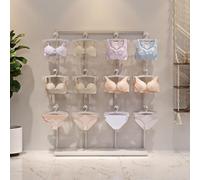 Estante de exhibición de lencería ajustable, estante de pie para calcetines perforados sin pared, organiza tus íntimos con estilo