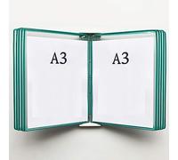 Estante de exhibición de libros A3 montado en la pared, soporte transparente de hojas sueltas, tablero de pared para el hogar y la oficina, 45 x 33 x 10 cm, diseño duradero y ahorra espacio