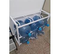 Estante de exhibición de metal con 2-20 compartimentos, organizador de estante para aperitivos, soporte para jarra de agua de 5 galones, soporte para botellas de agua
