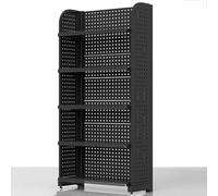 Estante de exhibición de metal resistente, estantería versátil para almacenamiento minorista, organización del hogar, garaje y exhibición de boutique, construcción de acero duradero para máxima