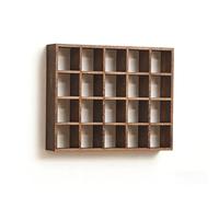 Estante de exhibición de rejilla de madera para tazas y tazas, estante de almacenamiento resistente para liberar espacio en la encimera de la cocina