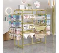 Estante de exhibición de ropa de metal para boutique y centro comercial, organizador de perchas que ahorra espacio para ropa interior, bragas, pantalones cortos y brasieres