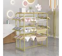 Estante de exhibición de ropa de metal para boutique y centro comercial, organizador de perchas que ahorra espacio para ropa interior, bragas, pantalones cortos y brasieres
