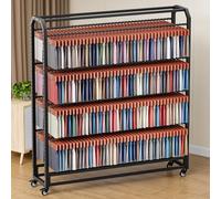 Estante de exhibición de tarjetas de color de tela textil móvil ajustable con soporte de acero resistente y ruedas frenables, perfecto para rollos de vinilo, papel tapiz y más, dimensiones: 143 x 45 x