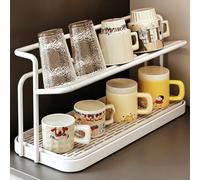 Estante de Exhibición de Tazas for Encimera, Bandeja Drenaje Desmontable