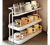 Estante de Exhibición de Tazas for Encimera, Bandeja Drenaje Desmontable