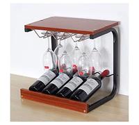 Estante de exhibición de vino, estante para colgar en el armario, soporte para colgar en la barra, estante familiar, soporte para copas de vino tinto, decoración de madera