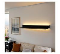 Estante de exhibición Flotante LED con Luces iluminadas incorporadas, Estante emisor de luz versátil montado en la Pared, Estante de exhibición Iluminado for decoración(Black/4k,120cm/47in)