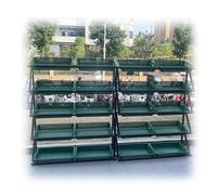 Estante de exhibición independiente de 5 niveles con caja de almacenamiento desmontable, ideal para tiendas de comestibles y mercados de agricultores, perfecto para nizing verduras y productos