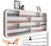 Estante de exhibición montado en la pared para esmalte de uñas y aceites esenciales, organizador de cosméticos multifuncional para almacenamiento de salón de belleza
