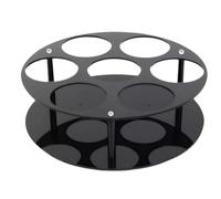 Estante de exhibición para Bar, Soporte Negro de 32 cm, Organizador de Bomba de Sabor, Ahorro de Espacio en la encimera, cafetería, rincón de Desayuno, casa, bufé, Servicio de Bebidas