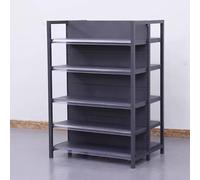 Estante de exhibición para supermercado de 5 Niveles, Estante de Piso para Papas Fritas, Estante de Acero al Carbono con columnas de Doble Fila, Ideal para Cocina, despensa y Cine en casa (8