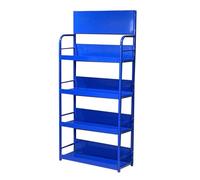 Estante de exhibición para Tiendas, Estante de exhibición de Frutas y Verduras de Metal de 4 Niveles - Organizador de Almacenamiento versátil para supermercados, Tiendas de conveniencia, Gar