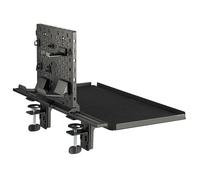 NanoRS RS174 Extensión de Escritorio con Estante, Estante de 60x30,9 cm, Bandeja de Extensión de Escritorio, Carga hasta 20 kg, Soporte para Auriculares, Fijación Mediante Abrazadera de Mesa, Negro