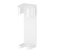 Estante de herramientas de aluminio montado en la pared para rizadores, planchas planas y cepillos diseñado para un almacenamiento seguro después de su uso y un uso mínimo de espacio (aluminio-blanco)