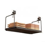 Estante de hierro ajustable para colgar en el armario, diseño que ahorra espacio, se adapta a varias dimensiones de armario (negro)