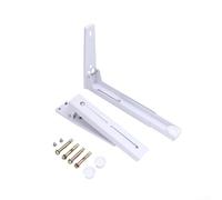 Estante de horno microondas montado en la pared, soporte de estante plegable retráctil, soporte plegable de acero resistente para ahorrar espacio (blanco)