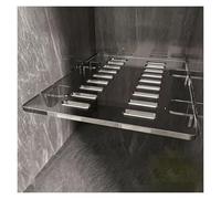 Estante de inserción de azulejos para ducha, cocina, estante de pared de nicho integrado, no requiere taladro, hoja de drenaje para sauna de baño, transparente