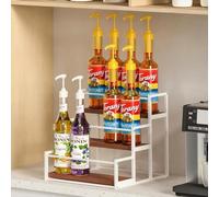 Estante de jarabe de café de 3 niveles, accesorios de barra de café, dispensador de jarabe de café, monin de jarabe de café, para 12 botellas, soporte de jarabe, estación de café, estantes de