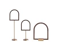 Estante de joyería 3 Pack Multi Height Wooden Metal Earring Display Stands
