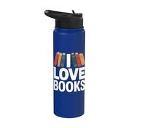Estante de la biblioteca I Love Books Stainless Steel Insulated Water Bottle