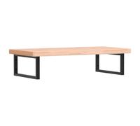 Estante de lavabo de pared de acero y madera maciza de haya