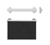 Estante de lavandería elástico invisible que ahorra espacio, secadora de ropa retráctil con ventosa, malla de aluminio plegable para balcón (blanco)