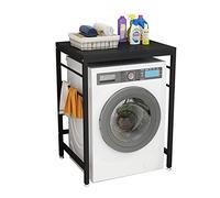 Estante de lavandería que ahorra espacio para lavadora y secadora de carga frontal, organizador de baño, solución de almacenamiento resistente para el hogar y el baño