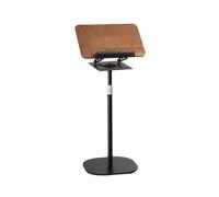 Estante de lectura independiente de madera estilo escritorio para hojas de música, recetas, libros, tabletas y revistas (negro, 91-159 cm), solución de almacenamiento ajustable elegante y funcional