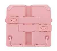 Estante de lectura Soporte para libros Plegable Diseño ergonómico portátil Bordes redondos ABS Resistente a los arañazos para niños Estudiantes Biblioteca escolar Escritorio de (Rosa)