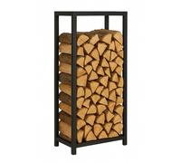 Estante de leña para chimenea Estante de leña de acero 60 × 25 × 100 cm Estan...