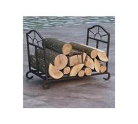 Estante de leña pequeño y plegable para interiores, soporte de madera decorativo de 50 cm, estante de madera para chimeneas interiores y exteriores, impermeable, resistente al óxido, estable