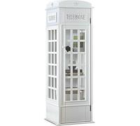 Estante De Libros De Cabina De Teléfono Estante De Madera De 5 Niveles,Linda Estantería De Pie En El Piso Con Puerta De Acrílico,Gabinete De Almacenamiento De Cabina De Teléfono De Londres Gabinete De