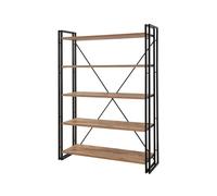 Estante de livros com efeito madeira