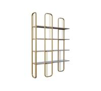 Estante de livros com efeito madeira