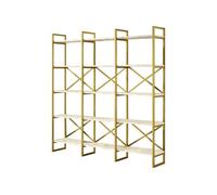 Estante de livros com efeito madeira