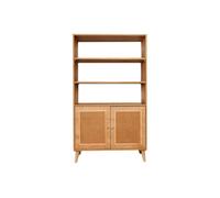 Estante de livros de madeira