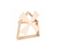 Estante de madera - ARTEMIO - Moulin - 37,5 x 10 x 41,5 cm - Beige - Sujeto a decorar