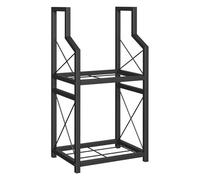 Estante de madera de acero suave fuerte de doble rango, almacenamiento de gran capacidad para mayor comodidad y ahorro de espacio, uso interior, estante de troncos de acero suave
