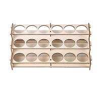 ＡＷＨＡＯ Estante de Madera para Pinturas, Soporte de Almacenamiento para Herramientas de Pintura Artística DIY, 18 Hoyos B
