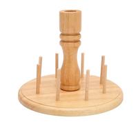 Estante de madera para soportar hilos, 8 bobinas; soporte de madeira de haya para bobinas; organizador compacto de hilos para bordado, acolchado y costura, con 8 husillos, ideal