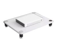 Estante de madera para Ste & HiFi Equint, armario abierto con pies amortiguadores, estantería de video de 1 nivel para cine en casa y sistemas de música